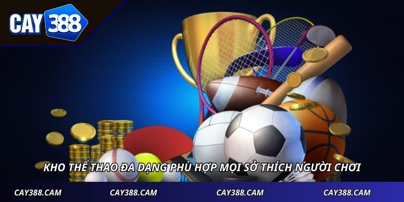 Kho thể thao đa dạng phù hợp mọi sở thích người chơi